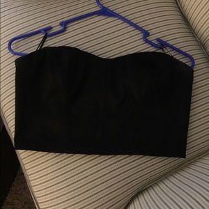 Express Tops - Express Satin Sweetheart Crop Top Express Tops - Express Satin Sweetheart Crop Top